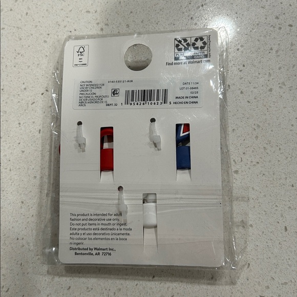 Patriotic Straw Toppers - Red, White, Blue - Picture 2 of 2